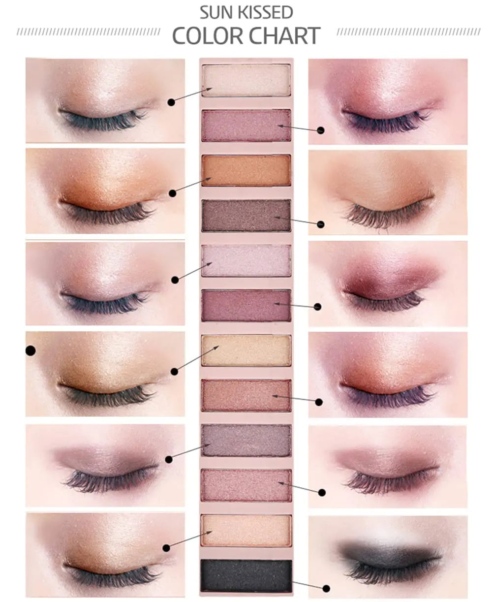 BestLand 2 Pack 12 Colors Makeup Nude