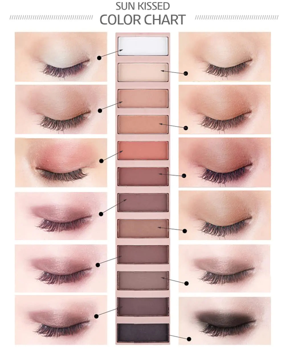 BestLand 2 Pack 12 Colors Makeup Nude