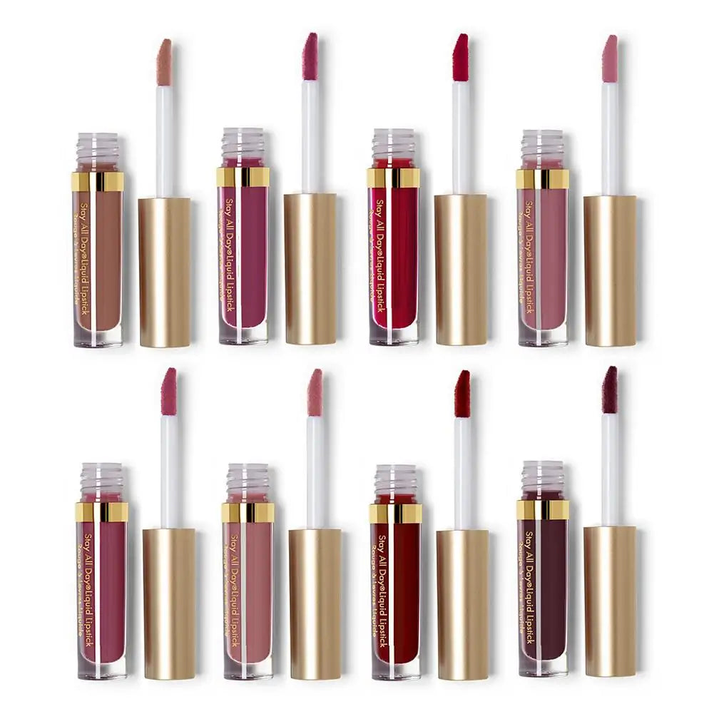 8 Pieces Professional Lip Glaze Gloss